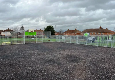 Work is progressing at the Mansfield Park play area. Picture: Bridgwater Town Council