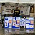 The Save The Brit campaign market stall in Wells