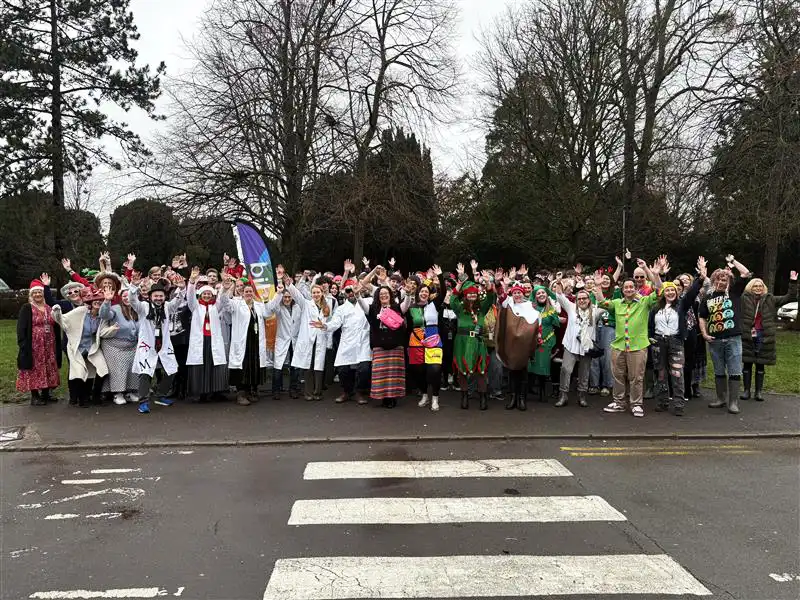 Staff and students at Strode College