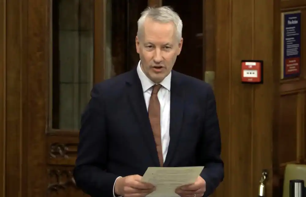 Taunton & Wellington MP Gideon Amos speaking during the debate
