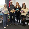 Summerfield staff volunteered to wrap presents for the Christmas Sparkle campaign