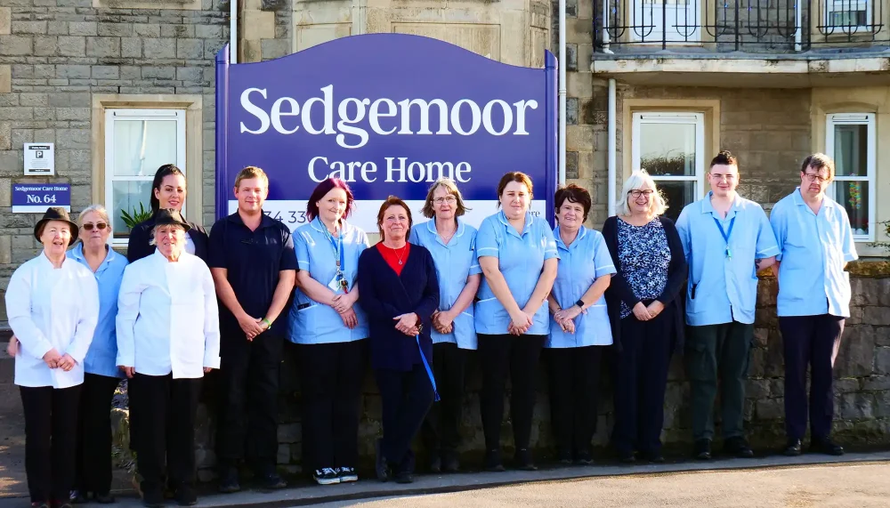 Staff at the newly-named Sedgemoor Care Home, in Weston-super-Mare