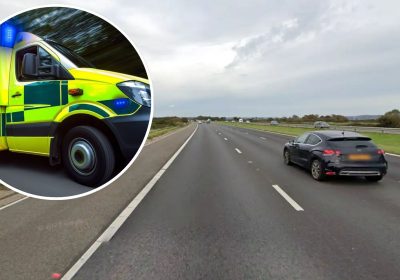 The ambulance had pulled over on the M5 between Weston and Clevedon. Picture: Google