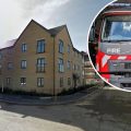 The flats, in Marigold Road, Frome, were evacuated as the fire spread. Picture: Google