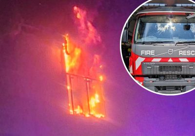 The flats, in Marigold Road, Frome, were evacuated as the fire spread. Picture: Google