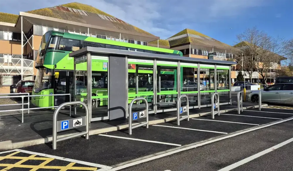 The new transport hub at Weston General Hospital. Picture: North Somerset Council
