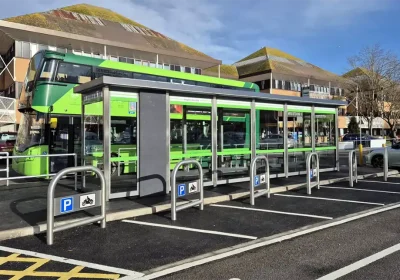The new transport hub at Weston General Hospital. Picture: North Somerset Council