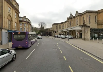 The incident unfolded in Dorchester Street, Bath. Picture: Google