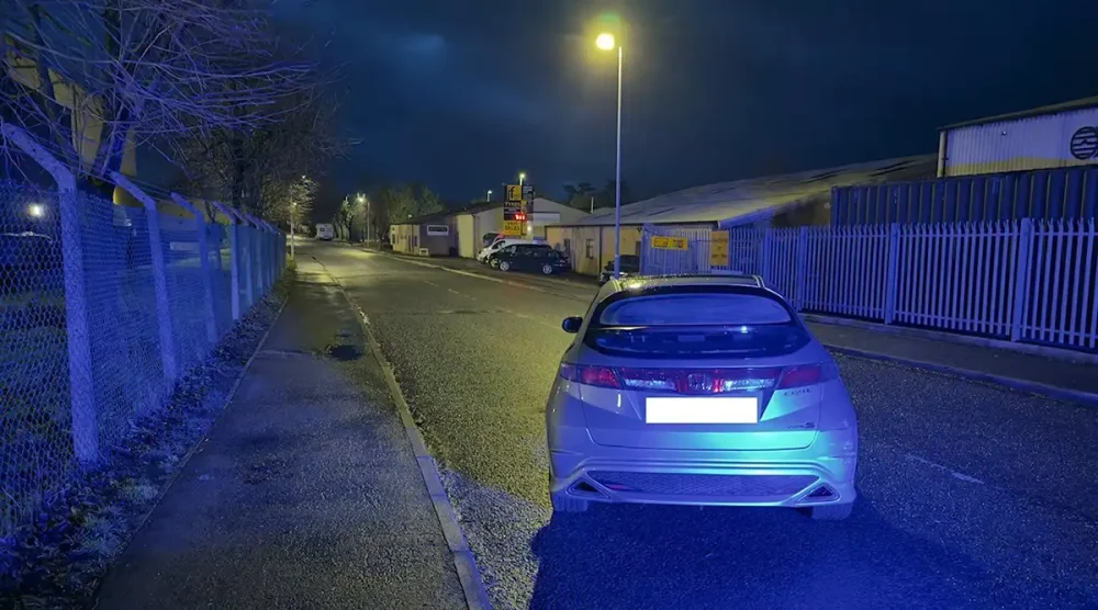 The car was left in a Frome street. Picture: Avon & Somerset Police