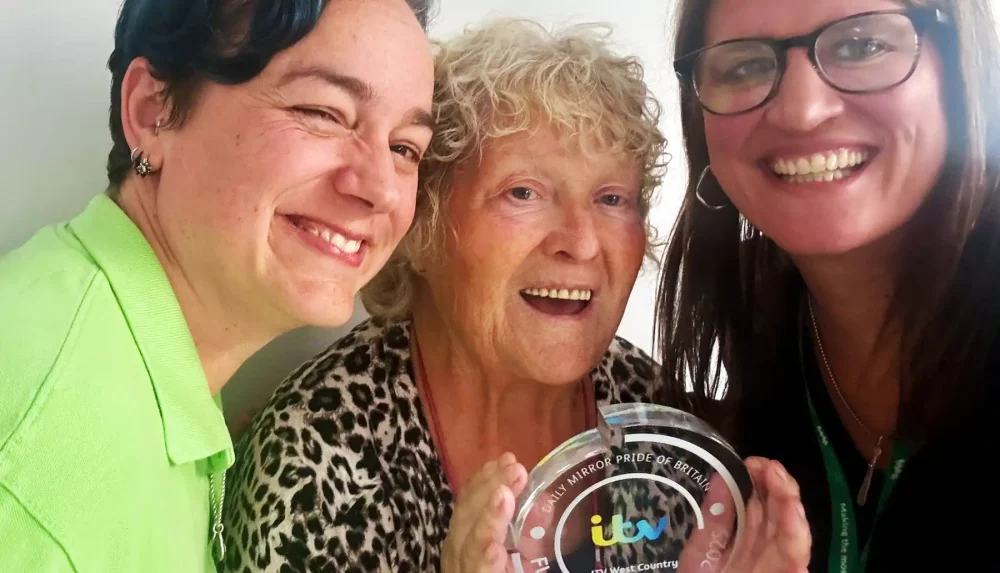 Gill, centre, of Bridgwater, received a Pride of Britain Award for her fundraising efforts. Picture: CHSW