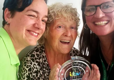 Gill, centre, of Bridgwater, received a Pride of Britain Award for her fundraising efforts. Picture: CHSW