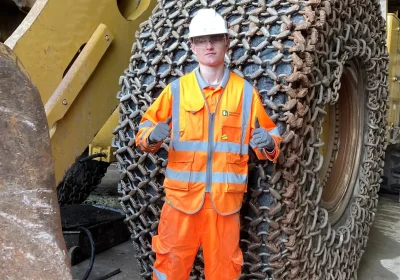 Harrison, a T Level student from Frome, has been spending one day a week at Whatley. Picture: Heidelberg Materials