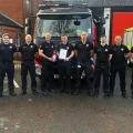 Jamie with colleagues from the Devon & Somerset Fire and Rescue Service. Picture: DSFRS
