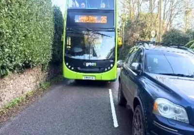 Parking in Milverton can prevent buses getting through. Picture: Milverton Parish Council