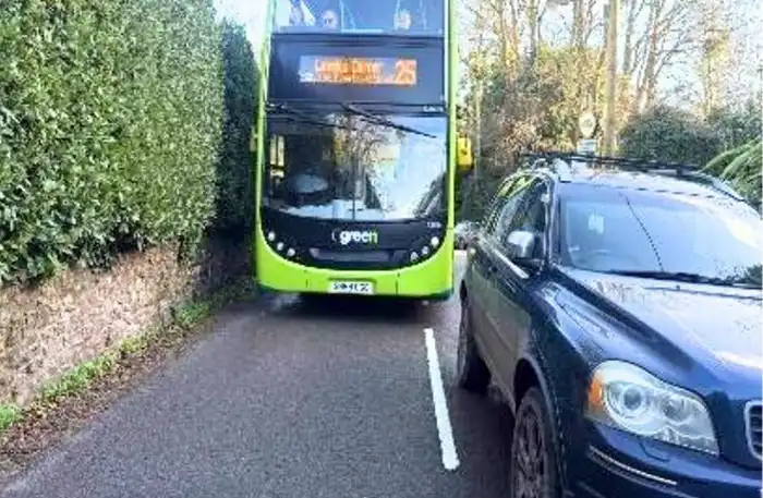 Parking in Milverton can prevent buses getting through. Picture: Milverton Parish Council