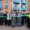 Cllr Federica Smith Roberts cuts the ribbon at the Minehead development. Picture: Somerset Council