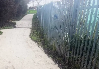 The footpath, in St Matthews Field, Bridgwater, has been upgraded. Picture: BTC