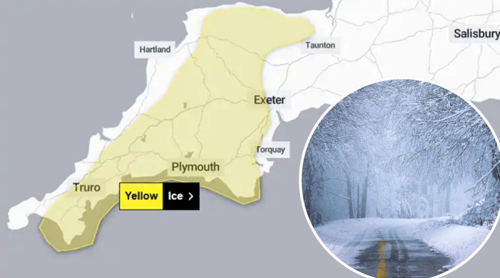 Parts of Somerset could see sleet and snow showers overnight tonight. Picture: Met Office