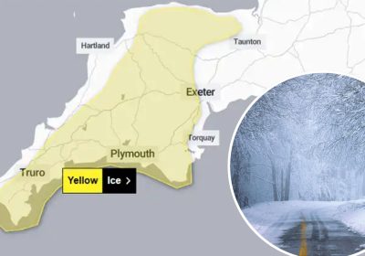 Parts of Somerset could see sleet and snow showers overnight tonight. Picture: Met Office