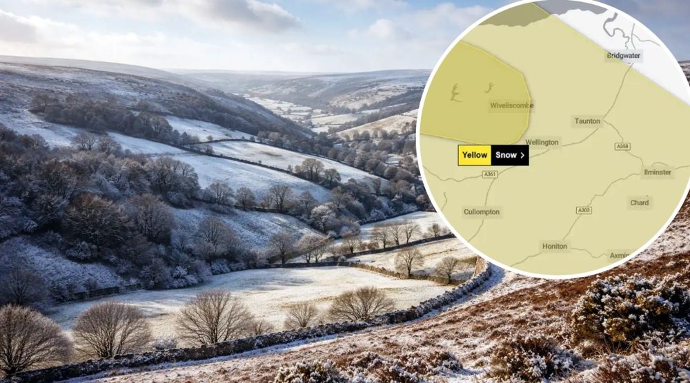 Exmoor is among places that could see up to 10cm of snow, according to the Met Office