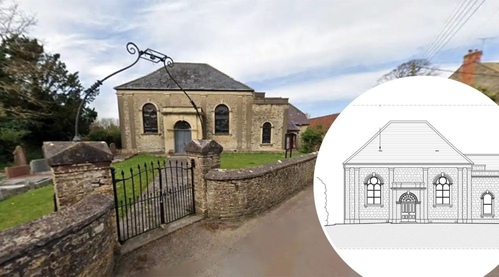 A new dental surgery could take on the former Methodist Church in Wedmore, if plans are approved. Pictures: Google/RPA Dental