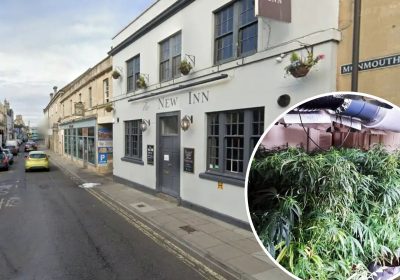 suspected cannabis plants were discovered at an empty hotel in Monmouth Place, Bath. Pictures: Google/Avon & Somerset Police