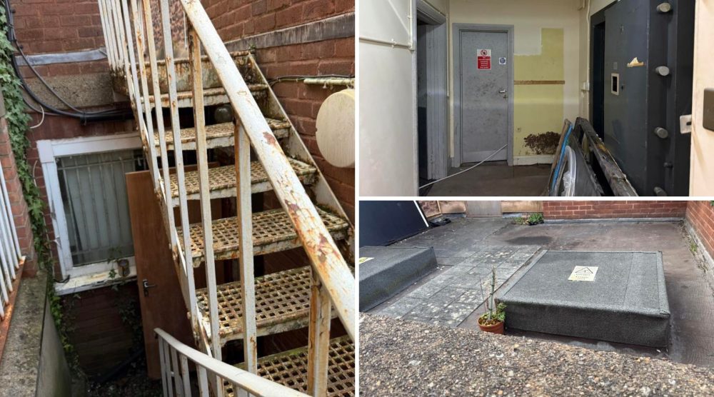 The former bank vault, to the rear of The Parade, Minehead, is going up for sale at auction in February. Pictures: Clive Emson