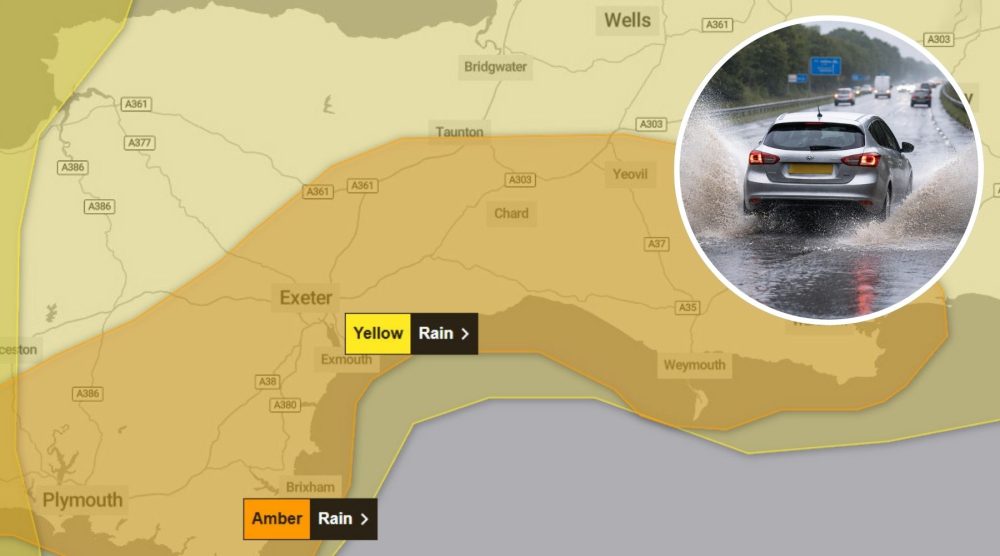 Weather warnings have been in place for Somerset this morning. Picture: Met Office