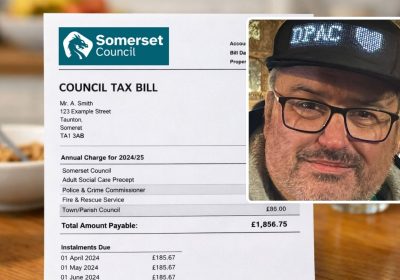 Andy Mitchell, from Taunton, has been hit with an unexpected council tax bill