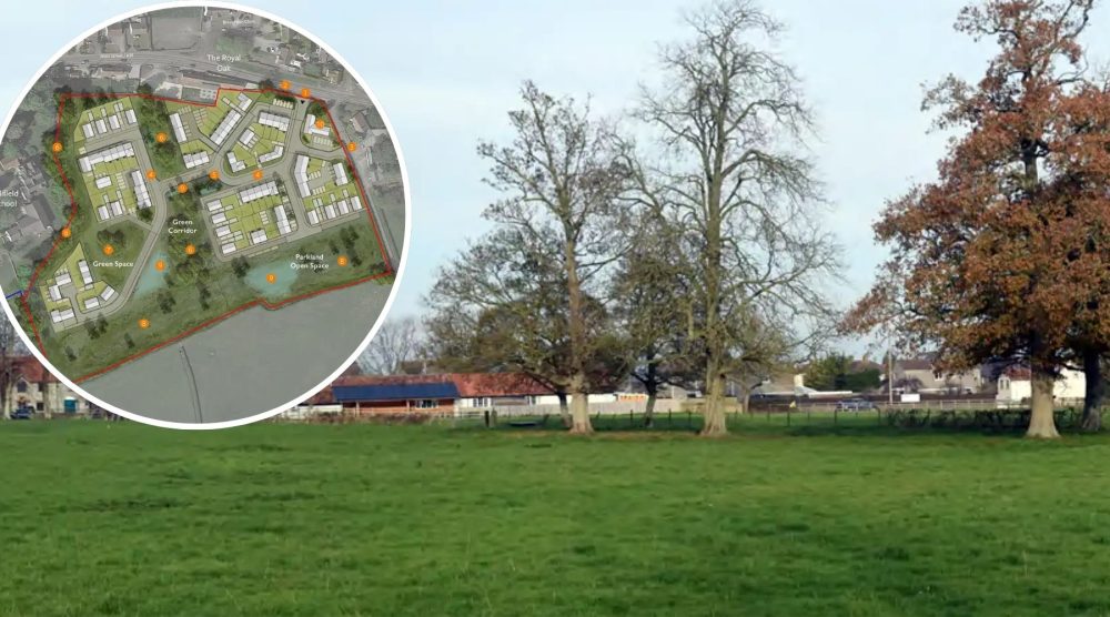 Up to 78 new homes could be built in Walton, near Street. Pictures: Clifton Emery Design/Somerset Council