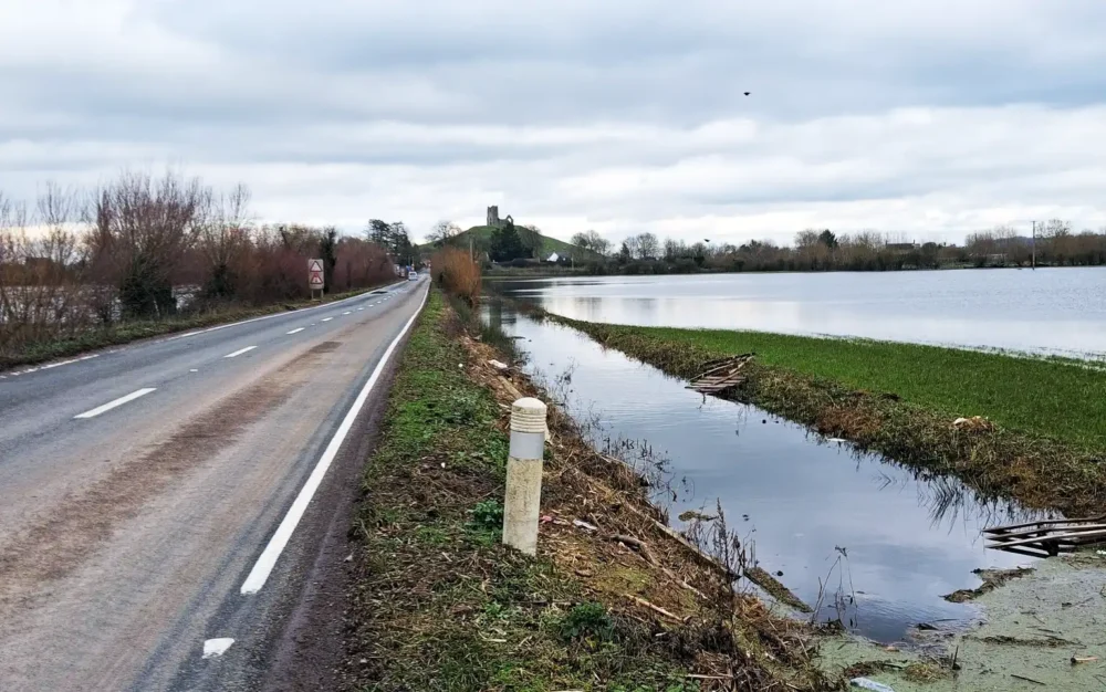 The A361 between Burrowbridge and East Lyng has re-opened. Picture: Somerset Council