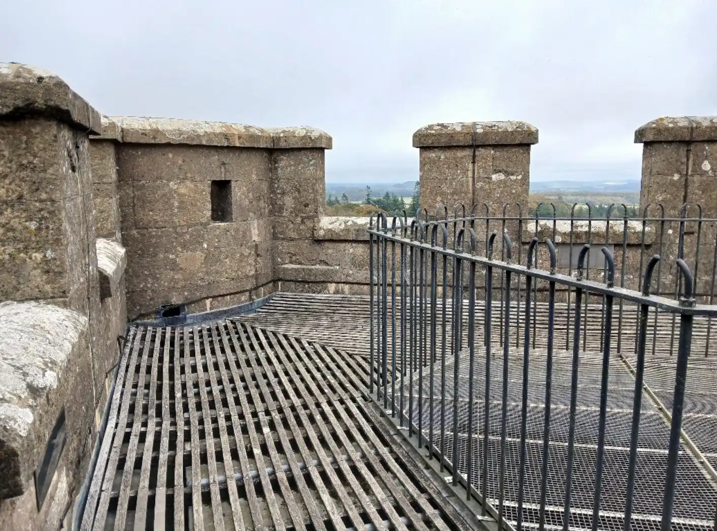 Railings are already in place in the centre of the viewing platform. Picture: National Trust/Somerset Council