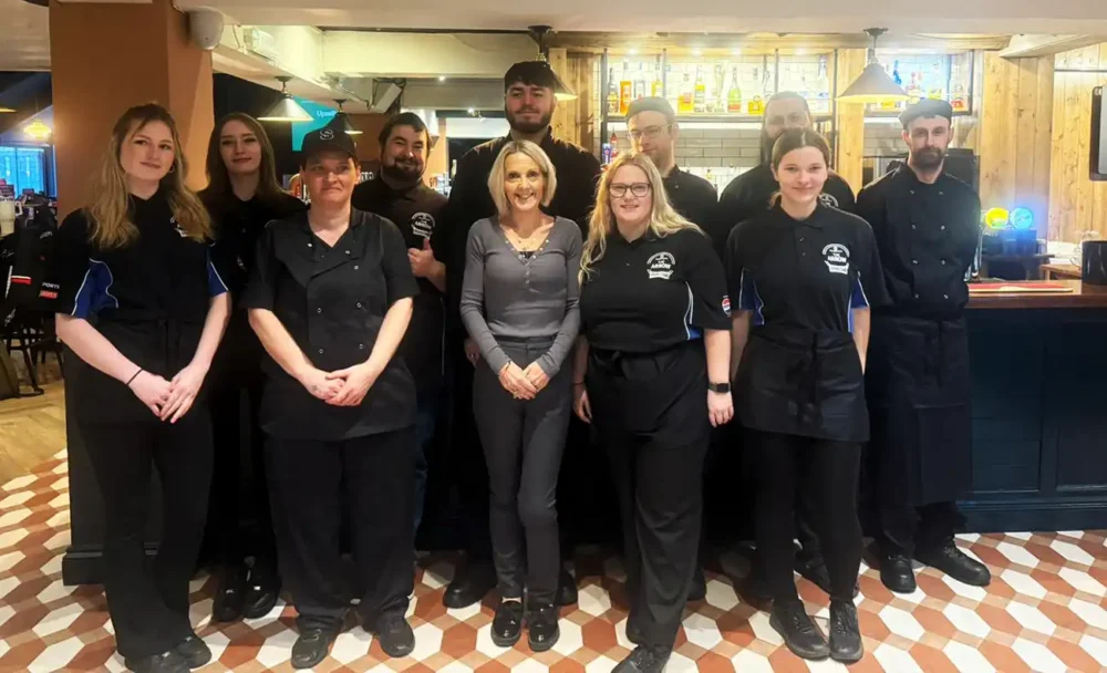 The team is welcoming people back to the Yeovil pub after a £376,000 makeover. Picture: The Arrow