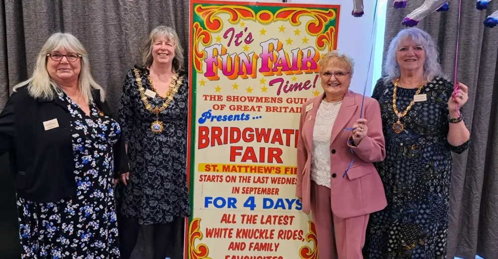 Cllr Jacqui Solomon, Mayor of Bridgwater, Cllr Kathy Pearce, Cllr Gill Slocombe and mayoress Sue Young at the event. Picture: Bridgwater Town Council