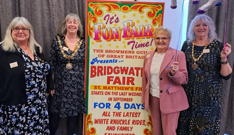 Cllr Jacqui Solomon, Mayor of Bridgwater, Cllr Kathy Pearce, Cllr Gill Slocombe and mayoress Sue Young at the event. Picture: Bridgwater Town Council