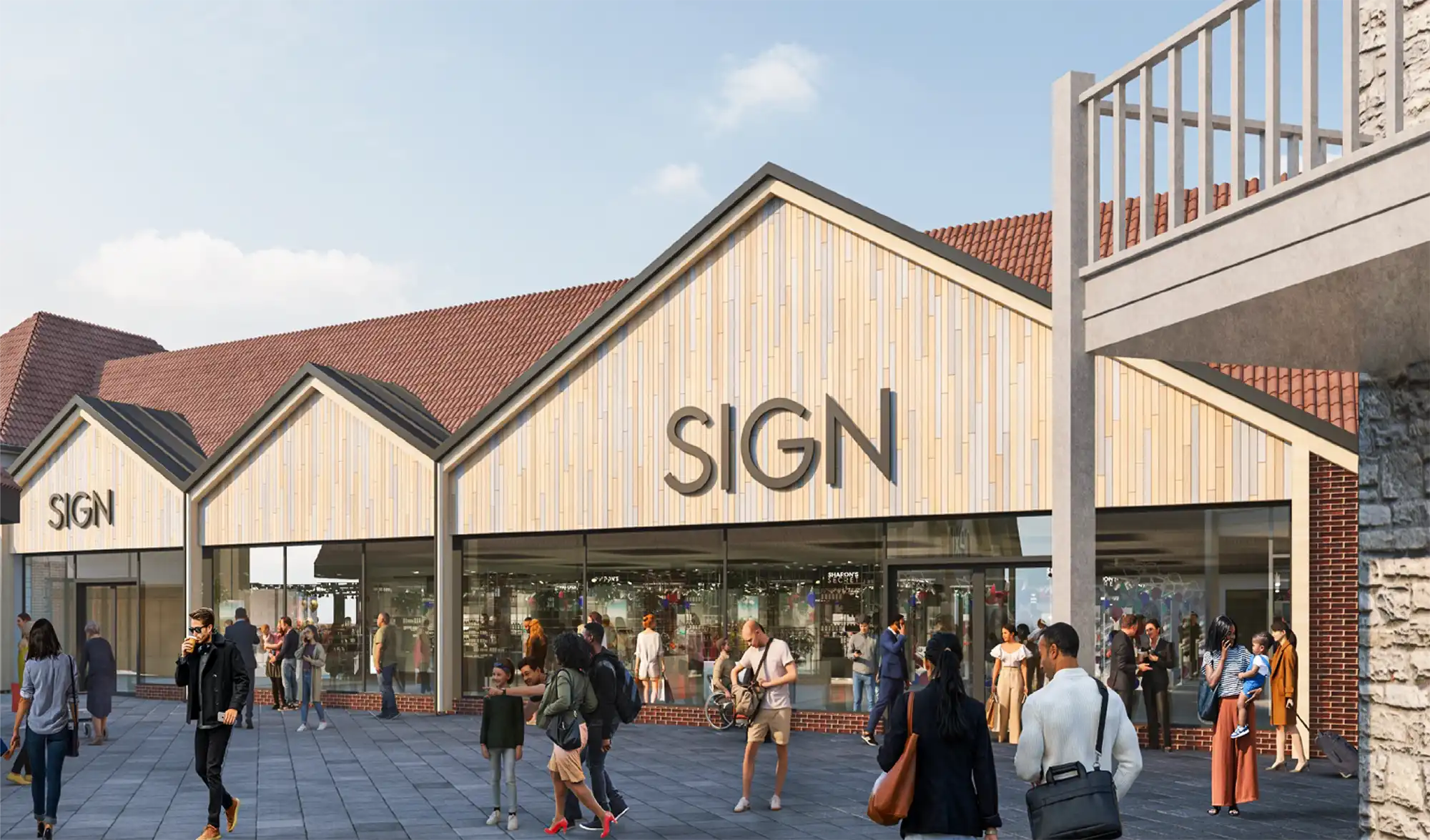 How the new-look units could look at Clarks Village, in Street, if plans are approved. Picture: Harris Partnership/Somerset Council