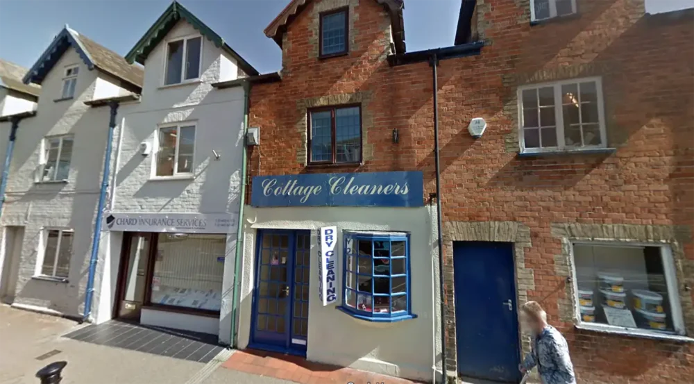 The former Cottage Cleaners in Chard could become a two-bed home. Picture: Google