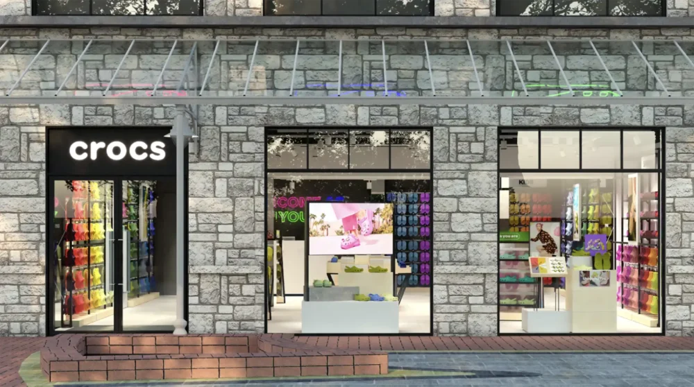 How the Crocs store, at Clarks Village in Street, Somerset, will look