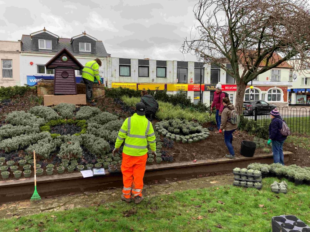 The Floral Clock has been stocked with hardy perennials. Picture: North Somerset Council