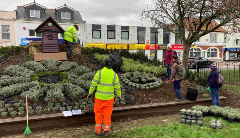 The Floral Clock has been stocked with hardy perennials. Picture: North Somerset Council