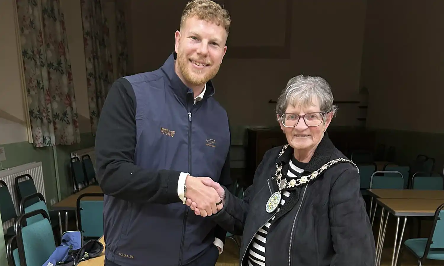 New councillor George Western with Wellington mayor, Janet Lloyd. Picture: Wellington Town Council
