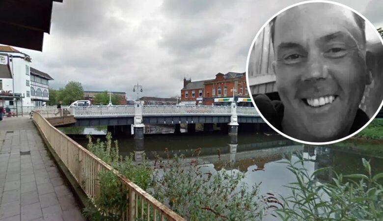 Kevin Thorne, inset, passed away 13 days after being pulled from the River Tone in Taunton. Pictures: Google/Avon & Somerset Police