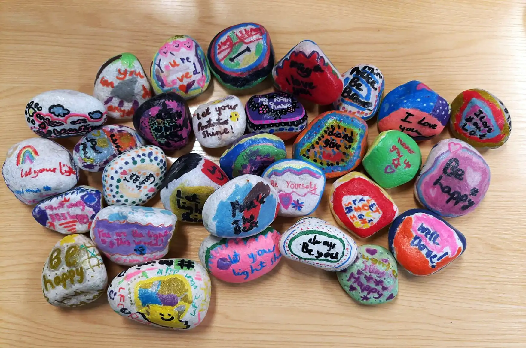 The pebbles have been placed around Yeovil. Picture: Avon & Somerset Police