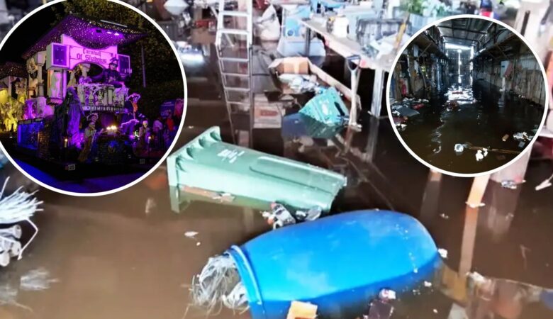 Pentathlon's carnival shed has been badly damaged by floods which hit Somerset in recent weeks