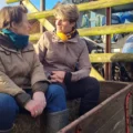 Glastonbury & Somerton MP Sarah Dyke with flooding minister Emma Hardy in Somerset