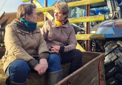 Glastonbury & Somerton MP Sarah Dyke with flooding minister Emma Hardy in Somerset