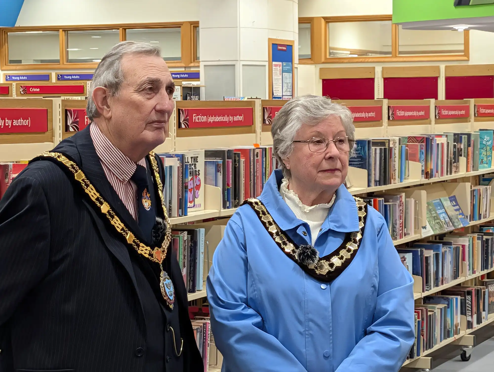 Mayor of Taunton Martin Straus was among the guests at Taunton Library. Picture: Somerset Council