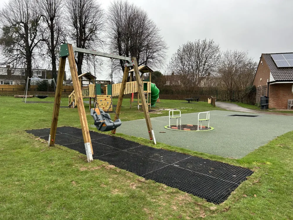 The new play area is open at the King George V playing field, in Trull, Taunton. Picture: Trull Parish Council