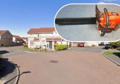 The chainsaw was found 'dumped' in Norfolk Road, Weston-super-Mare. Picture: Avon & Somerset Police