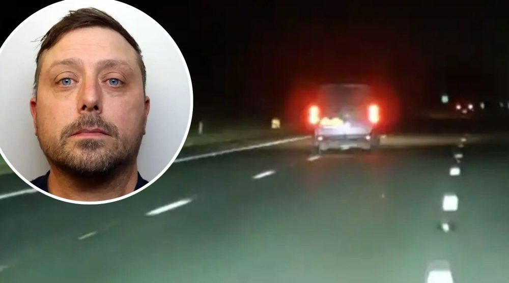 Stuart Kent was filmed swerving across the M5 in Somerset. Pictures: Avon & Somerset Police